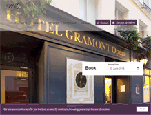 Tablet Screenshot of hotel-gramont-opera.com